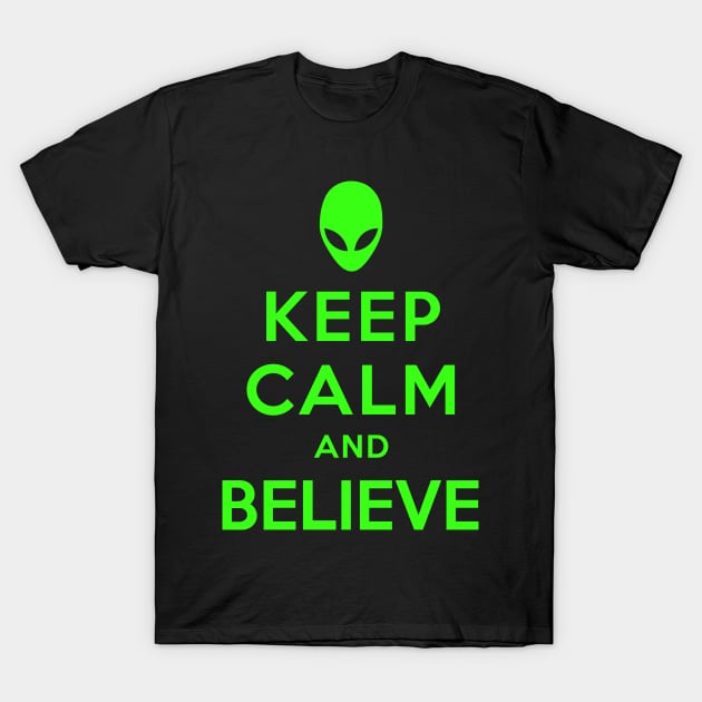 KEEP CALM AND BELIEVE T-Shirt by dwayneleandro